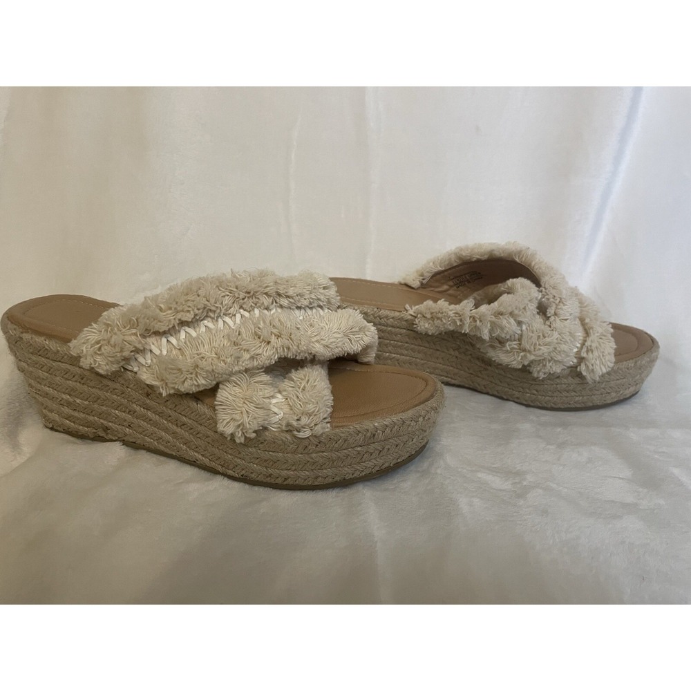 Altar'd State Platform Wedge Sandals Women's Size 7 Wales‎ Furry Espadrille
